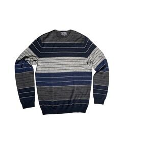 Vince Striped Crew Neck Sweater Men Size S Wool Blend